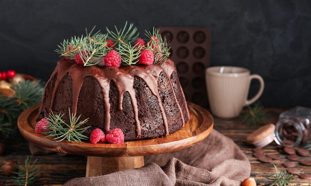 Božična čokoladna torta